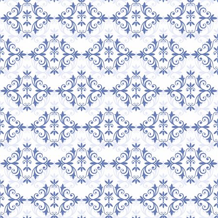 rhombus - White-grey-blue vintage seamless pattern (vector) Stock Photo - Budget Royalty-Free & Subscription, Code: 400-04728070