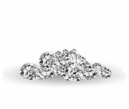 simsearch:694-03783247,k - Vector Diamonds on white surface. Art illustration Stock Photo - Budget Royalty-Free & Subscription, Code: 400-04728308