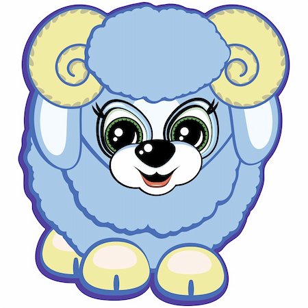 sheep happy pets - Little Ram Stock Photo - Budget Royalty-Free & Subscription, Code: 400-04728491