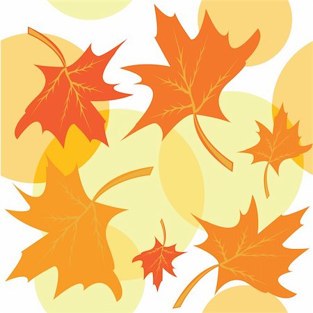 simsearch:400-05256623,k - Seamless autumnal background with maple leaves. Vector illustration Photographie de stock - Aubaine LD & Abonnement, Code: 400-04720221