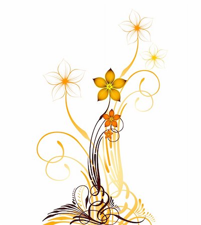dvd silhouette - Autumn floral design on white background. Vector illustration Foto de stock - Super Valor sin royalties y Suscripción, Código: 400-04720908