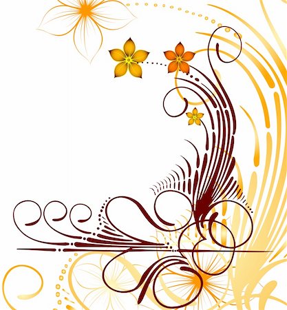 dvd silhouette - Autumn floral design on white background. Vector illustration Stock Photo - Budget Royalty-Free & Subscription, Code: 400-04720909