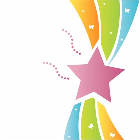 colorful star background Stock Photo - Budget Royalty-Free & Subscription, Code: 400-04721348