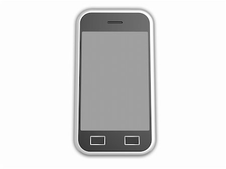 simsearch:400-04125018,k - 3d visualization of isolated cell phone with touch screen Stock Photo - Budget Royalty-Free & Subscription, Code: 400-04721407