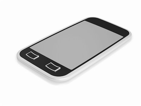 simsearch:400-04125018,k - 3d visualization of isolated mobile phone with touch screen Stock Photo - Budget Royalty-Free & Subscription, Code: 400-04721408