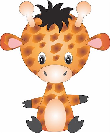 simsearch:400-04227154,k - illustration of isolated cartoon giraffe on white background Stock Photo - Budget Royalty-Free & Subscription, Code: 400-04723158