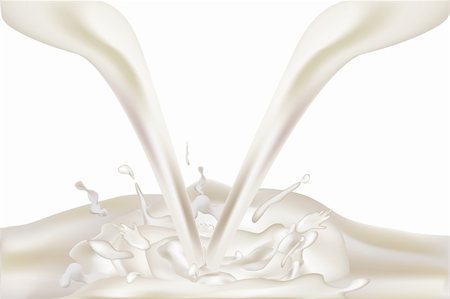 illustration of vector milk splash on isolated  background Photographie de stock - Aubaine LD & Abonnement, Code: 400-04734693