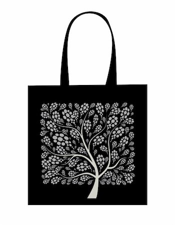 simsearch:400-04837197,k - Shopping bag design, art tree Stock Photo - Budget Royalty-Free & Subscription, Code: 400-04735389