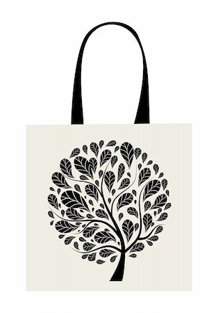 simsearch:400-04837197,k - Shopping bag design, art tree Stock Photo - Budget Royalty-Free & Subscription, Code: 400-04735391