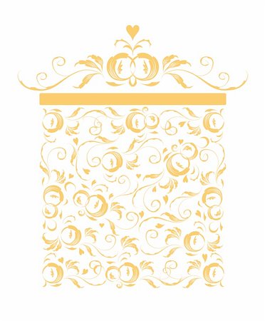 simsearch:400-04837197,k - Golden gift box stylized, floral ornament design Stock Photo - Budget Royalty-Free & Subscription, Code: 400-04735449