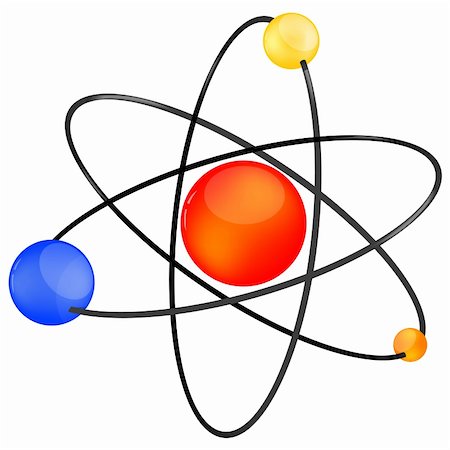 proton - illustration of vector atom icon on isolated background Stock Photo - Budget Royalty-Free & Subscription, Code: 400-04735874