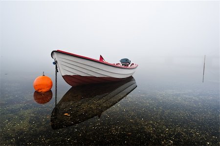 fishing boats a foggy day Stock Photo - Budget Royalty-Free & Subscription, Code: 400-04736152