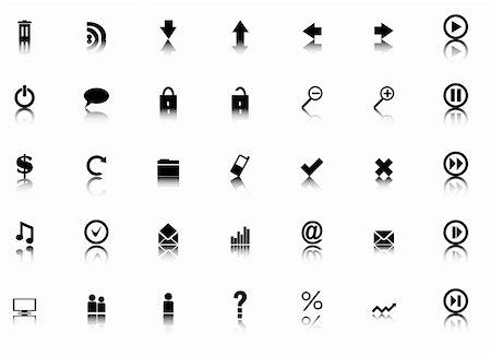 simsearch:400-03938572,k - Black vector beautiful icon set Stock Photo - Budget Royalty-Free & Subscription, Code: 400-04736487