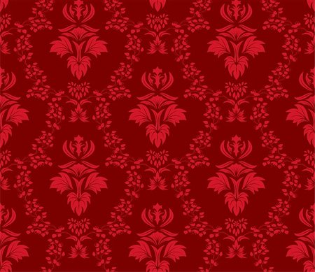 Damask seamless vector pattern.  For easy making seamless pattern just drag all group into swatches bar, and use it for filling any contours. Stock Photo - Budget Royalty-Free & Subscription, Code: 400-04737015