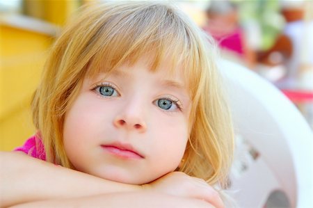 simsearch:400-07509444,k - closeup face little blond girl portrait smile blue eyes Stock Photo - Budget Royalty-Free & Subscription, Code: 400-04738460