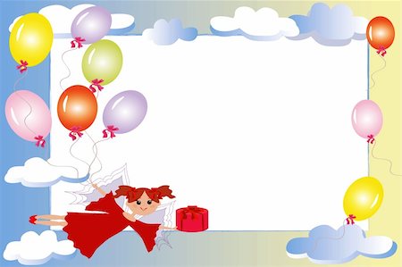 simsearch:400-04847852,k - Fairy with gift and balloon. Stock Photo - Budget Royalty-Free & Subscription, Code: 400-04738717