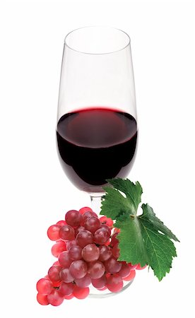 simsearch:400-04226436,k - red wine in glass and grape isolated on white background Stock Photo - Budget Royalty-Free & Subscription, Code: 400-04738784