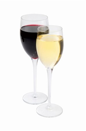 simsearch:400-04226436,k - red and white wine in glasses isolated on white background Stock Photo - Budget Royalty-Free & Subscription, Code: 400-04738913