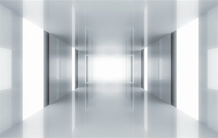 empty inside of hospital rooms - Modern corridor render Stock Photo - Budget Royalty-Free & Subscription, Code: 400-04739244