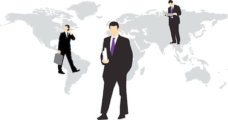 simsearch:400-04428819,k - global business men connected on world map Stock Photo - Budget Royalty-Free & Subscription, Code: 400-04739807