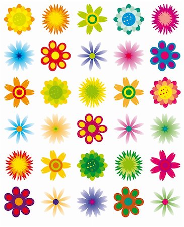 simsearch:400-05891430,k - The collection of flowers for design. Vector illustration. Vector illustration. Vector art in Adobe illustrator EPS format, compressed in a zip file. The different graphics are all on separate layers so they can easily be moved or edited individually. The document can be scaled to any size without loss of quality. Stock Photo - Budget Royalty-Free & Subscription, Code: 400-04730540