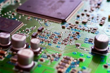 simsearch:400-05331614,k - Detail of the front of a printed circuit board Stock Photo - Budget Royalty-Free & Subscription, Code: 400-04730640