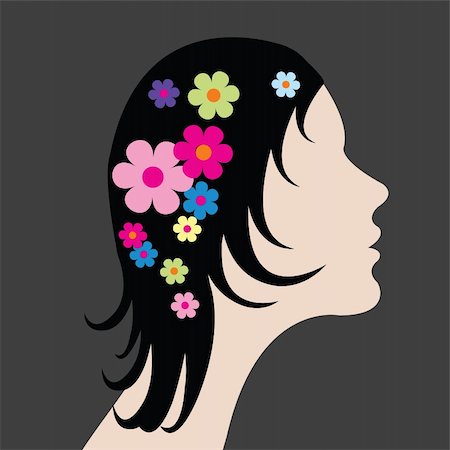 simsearch:400-04410351,k - Woman with flowers in hair Stock Photo - Budget Royalty-Free & Subscription, Code: 400-04731244
