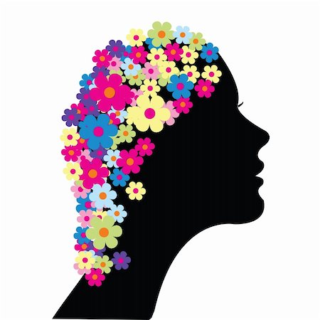 simsearch:400-04410351,k - Woman with flowers in her hair Stock Photo - Budget Royalty-Free & Subscription, Code: 400-04731246