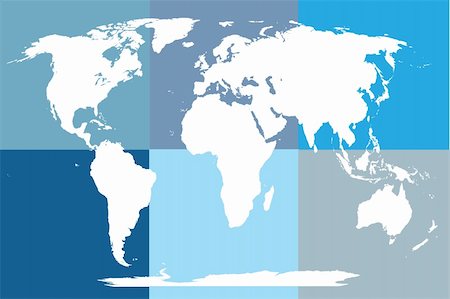 simsearch:400-04374471,k - World map in blue tones, mosaic Stock Photo - Budget Royalty-Free & Subscription, Code: 400-04731250