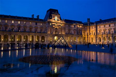 paris museums at night - Photo of The Louvre Museum in Paris, France Stock Photo - Budget Royalty-Free & Subscription, Code: 400-04731548