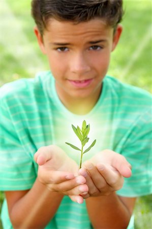 simsearch:400-05730088,k - plant sprout growing glow ligth on teenager boy hands outdoors Stock Photo - Budget Royalty-Free & Subscription, Code: 400-04731593