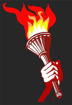 simsearch:400-05266074,k - a hand holds a flaming torch high Stock Photo - Budget Royalty-Free & Subscription, Code: 400-04732874