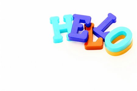 Close-up of letters. "Hello" word. Stock Photo - Budget Royalty-Free & Subscription, Code: 400-04732958