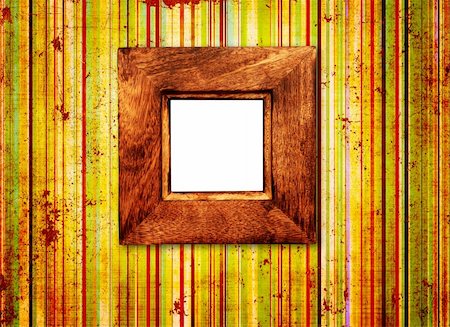 simsearch:400-04152768,k - Retro wooden frame on old wall Stock Photo - Budget Royalty-Free & Subscription, Code: 400-04744135