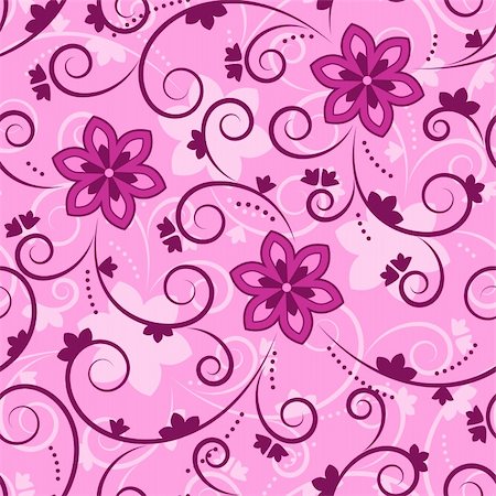 flores - vector seamless pink floral texture, Adobe Illustrator 8 format Stock Photo - Budget Royalty-Free & Subscription, Code: 400-04744216