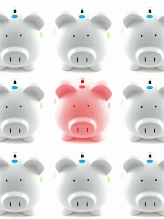 simsearch:400-06077471,k - A piggy bank isolated against a white background Stock Photo - Budget Royalty-Free & Subscription, Code: 400-04744855