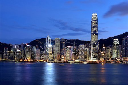 simsearch:400-07634376,k - Hong Kong skyline Foto de stock - Super Valor sin royalties y Suscripción, Código: 400-04745438