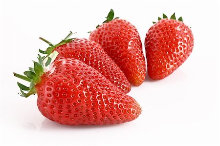 simsearch:400-05370991,k - Few Strawberries isolated on white Stock Photo - Budget Royalty-Free & Subscription, Code: 400-04745605