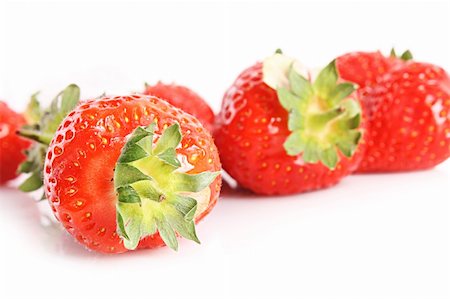 simsearch:400-05370991,k - Few Strawberries isolated on white Stock Photo - Budget Royalty-Free & Subscription, Code: 400-04745614