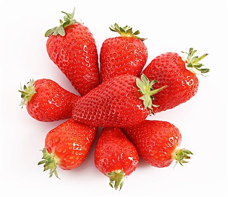 simsearch:400-05370991,k - Few Strawberries isolated on white Stock Photo - Budget Royalty-Free & Subscription, Code: 400-04745610