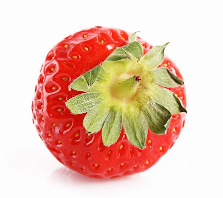 simsearch:400-05370991,k - Strawberry closeup isolated on white Stock Photo - Budget Royalty-Free & Subscription, Code: 400-04745638
