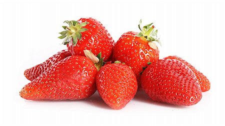 simsearch:400-05370991,k - Few Strawberries isolated on white Stock Photo - Budget Royalty-Free & Subscription, Code: 400-04745644