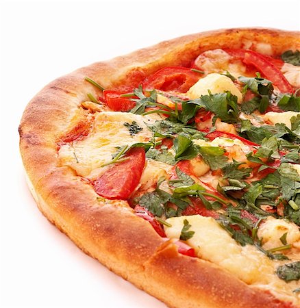 simsearch:400-04479187,k - Tasty Italian pizza over white Stock Photo - Budget Royalty-Free & Subscription, Code: 400-04745749