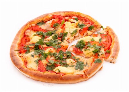 simsearch:400-04479187,k - Tasty Italian pizza over white Stock Photo - Budget Royalty-Free & Subscription, Code: 400-04745751
