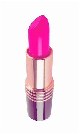 simsearch:400-05708035,k - Lipstick of bright pink color isolated on white Stock Photo - Budget Royalty-Free & Subscription, Code: 400-04746443