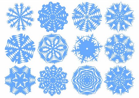 simsearch:400-04635890,k - Snowflakes, white vector snowflakes on a blue background Stock Photo - Budget Royalty-Free & Subscription, Code: 400-04746549