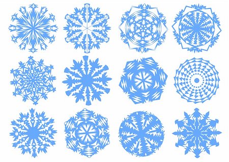 simsearch:400-04635890,k - Snowflakes, white vector snowflakes on a blue background Stock Photo - Budget Royalty-Free & Subscription, Code: 400-04746550