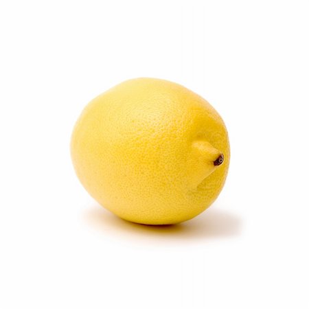 simsearch:400-06513460,k - Yellow lemon with a shade on a white background Stock Photo - Budget Royalty-Free & Subscription, Code: 400-04747762