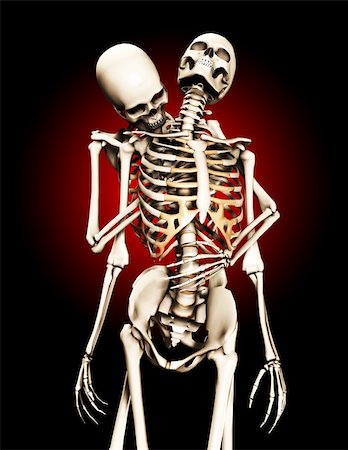 simsearch:400-06394180,k - A skeleton that is being caught by another skeleton. Stock Photo - Budget Royalty-Free & Subscription, Code: 400-04748574