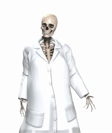 simsearch:400-06394180,k - A skeleton that is dressed in a doctors uniform. Stock Photo - Budget Royalty-Free & Subscription, Code: 400-04748575